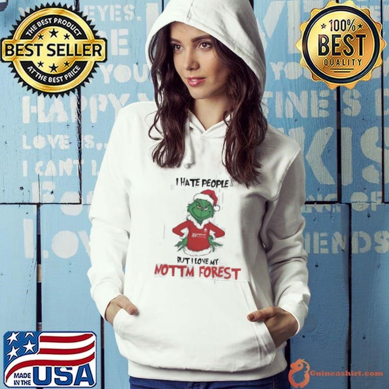 Santa Grinch I hate people but I love my Nottm Forest 2024 Hoodie