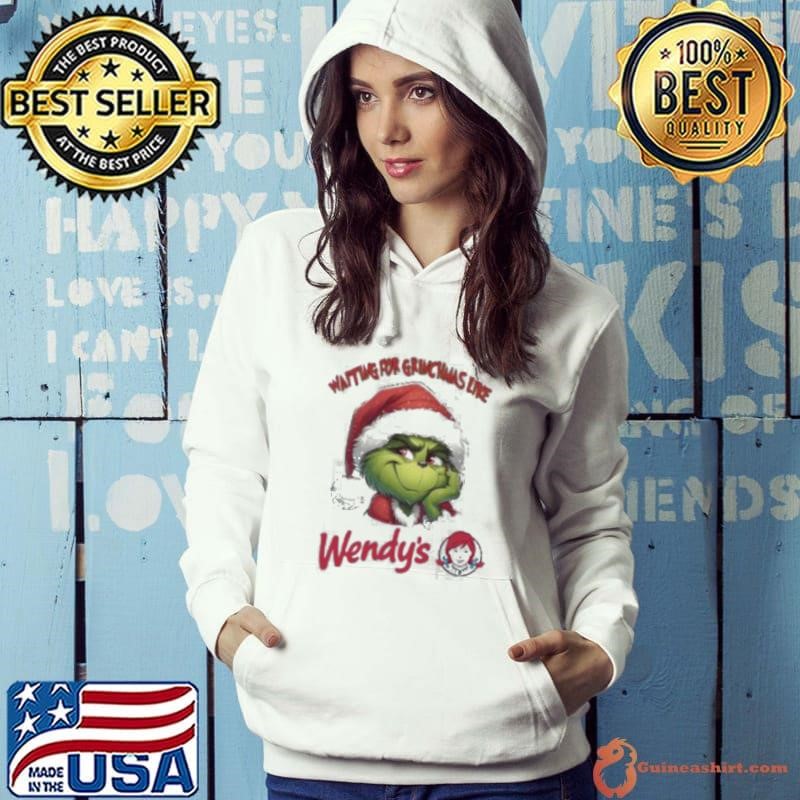 Santa Grinch Waiting For Grinchmas Like Wendy’s Christmas Shirt
