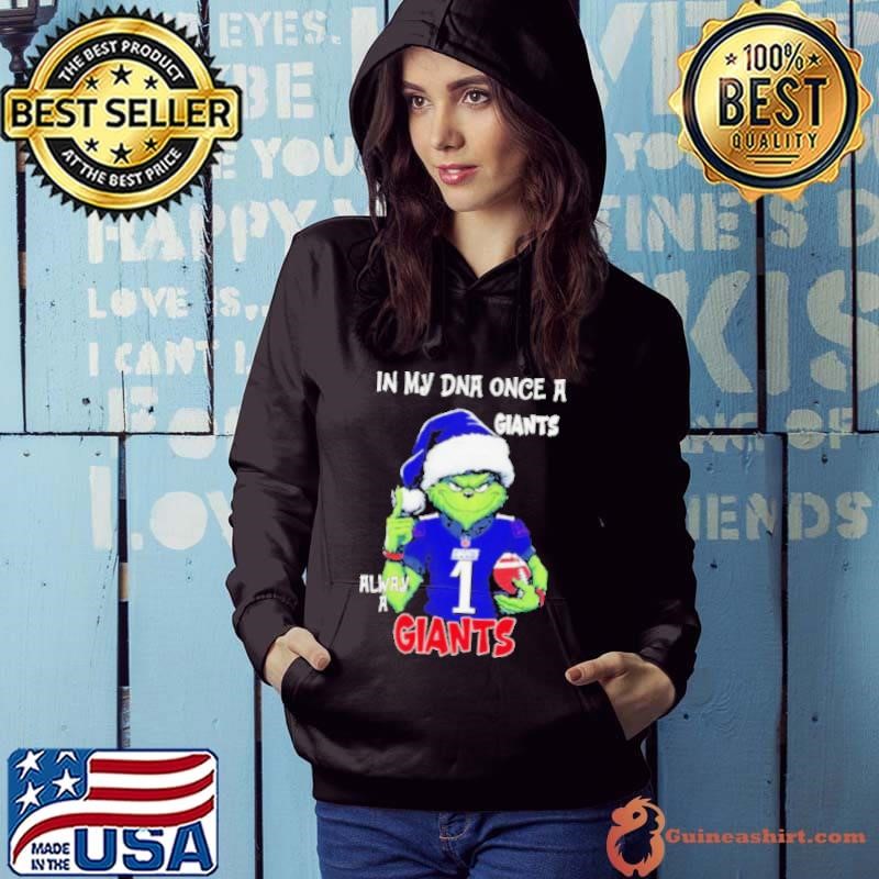 Santa Grinch in my DNA once a Giants alway a New York Giants Christmas shirt