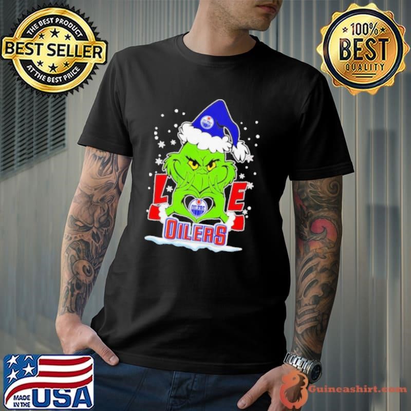 Santa Grinch love Edmonton Oilers shirt