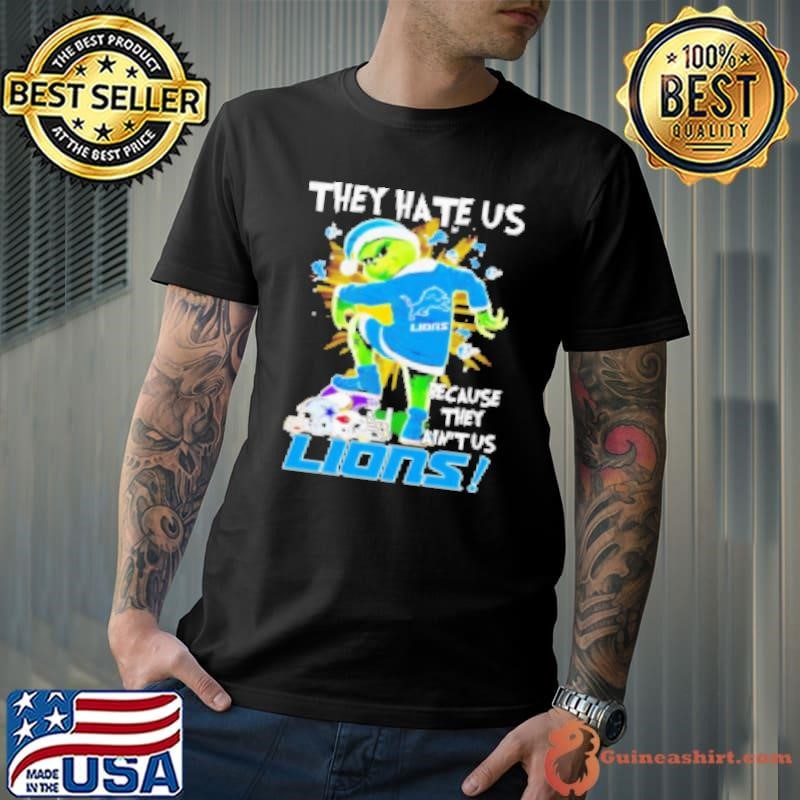 Santa Grinch they hate us because they ain't us Lions Christmas 1Shirt