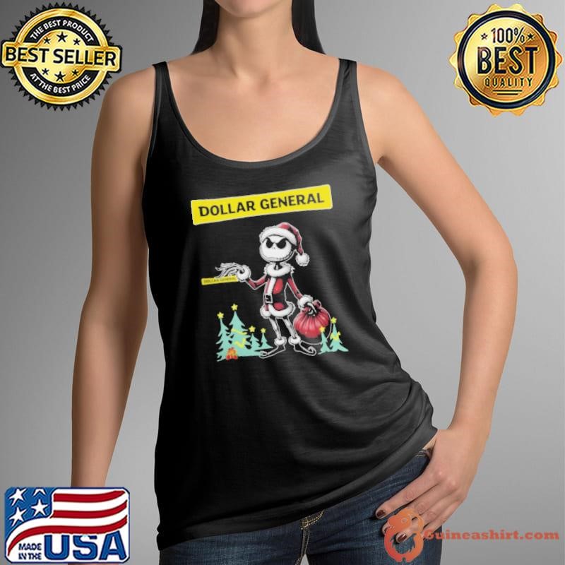 Santa Jack Skellington Dollar General Logo Merry Christmas 2024 Shirt