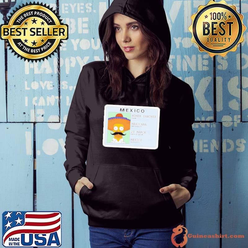 Simpsons Homer Sanchez Mexicana Id card Hoodie