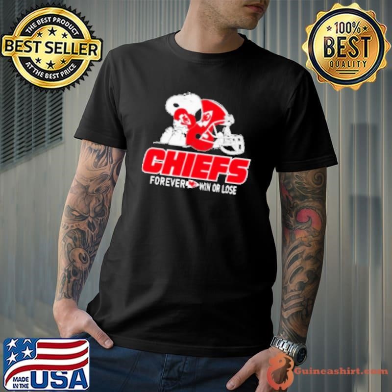 Snoopy Love Kansas City Chiefs Football Forever Win Or Lose 2024 Unisex