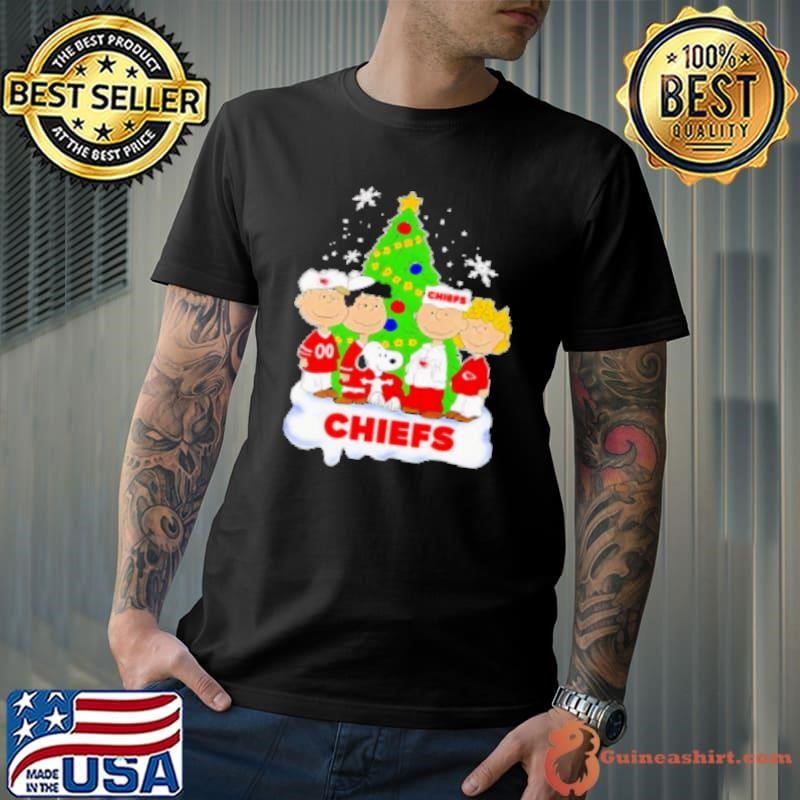 Snoopy and friends Kansas City Chiefs Merry Christmas tree Shirt