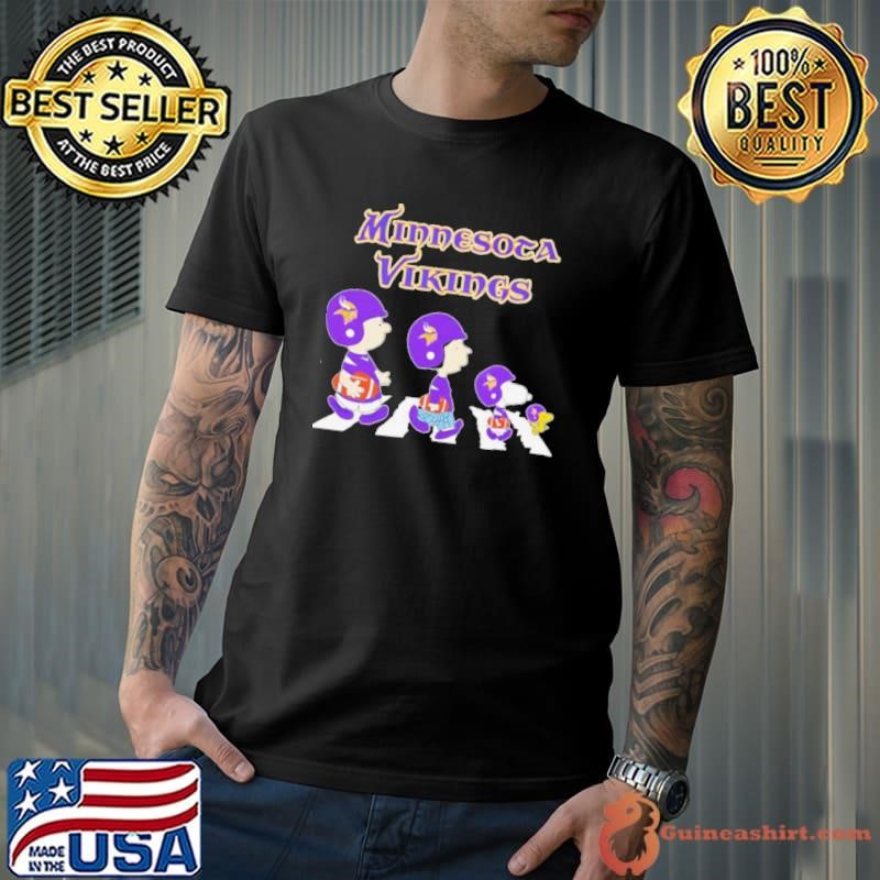 Snoopy and friends abbey road let’s go Minnesota Vikings shirt
