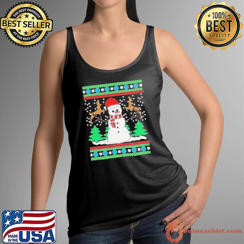Snowman Ugly Christmas Tall Fusion ChromaSoft Performance Ugly Shirt