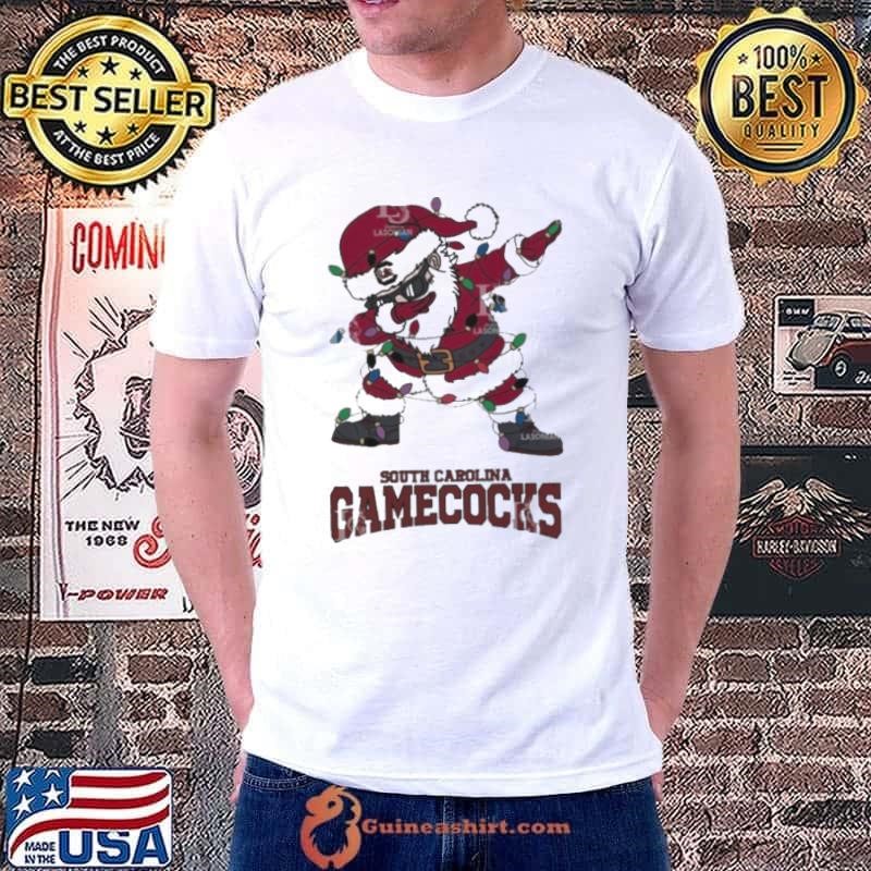South Carolina Gamecocks Dabbing Santa Claus Ugly Christmas Light shirt