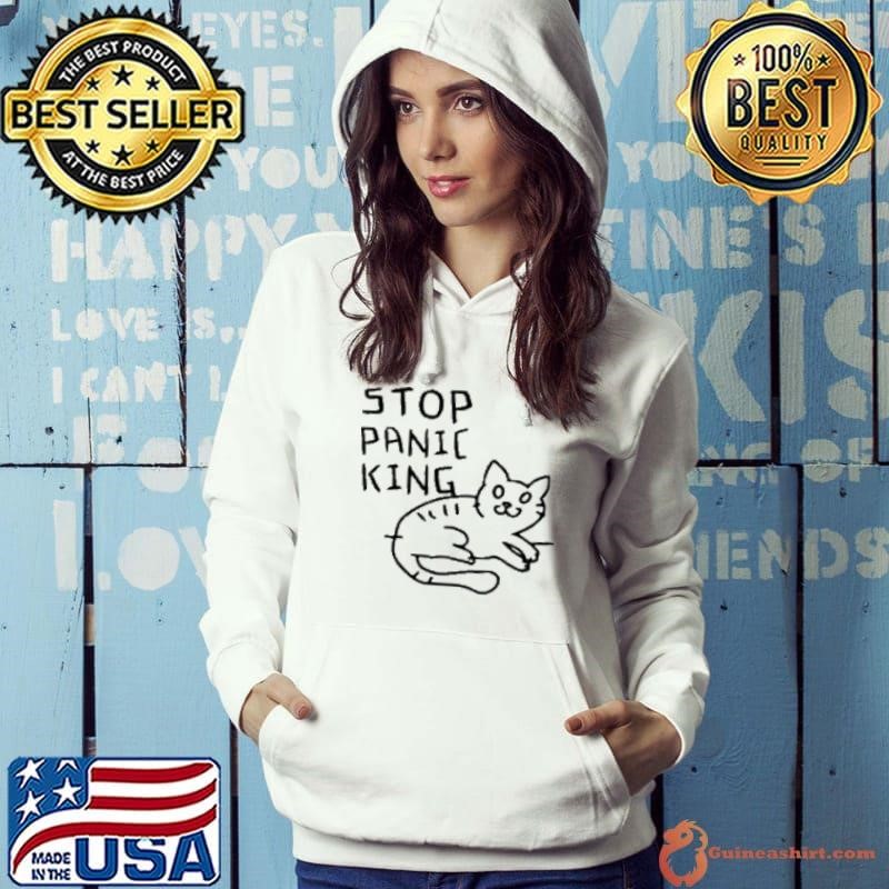 Stop panic king cat funny Shirt