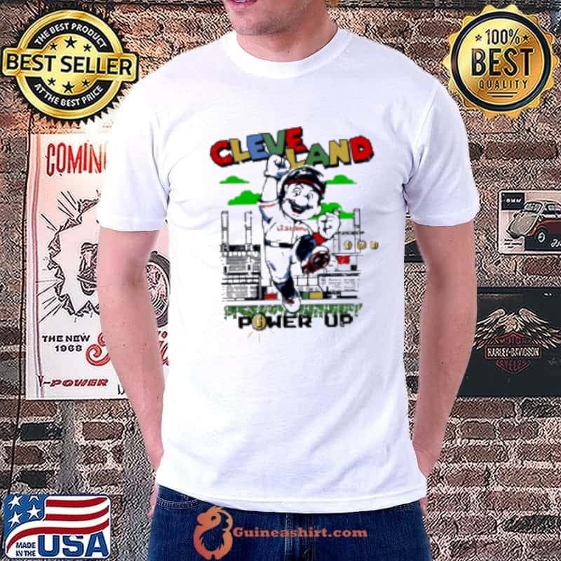 Super Mario Power Up Cleveland Baseball Team Guardian Unisex