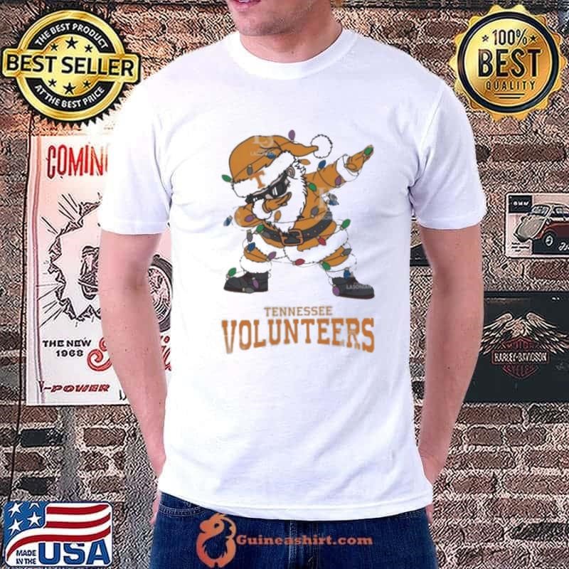 Tennessee Volunteers Dabbing Santa Claus Ugly Christmas Light shirt