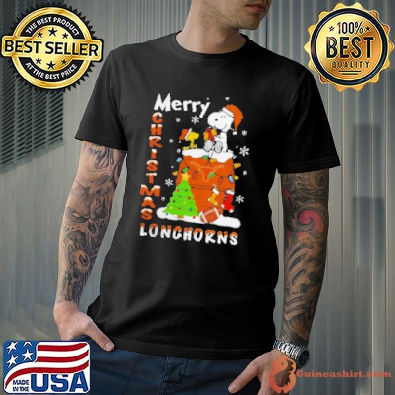 Texas Longhorns Snoopy And Woodstock Merry Christmas Unisex