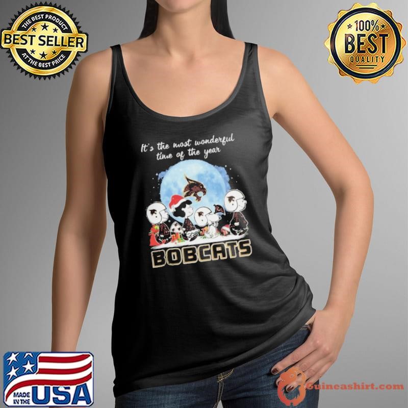 Texas State Bobcats It The Most Wonderful Time Of The Year Peanut Characters Christmas Shirt