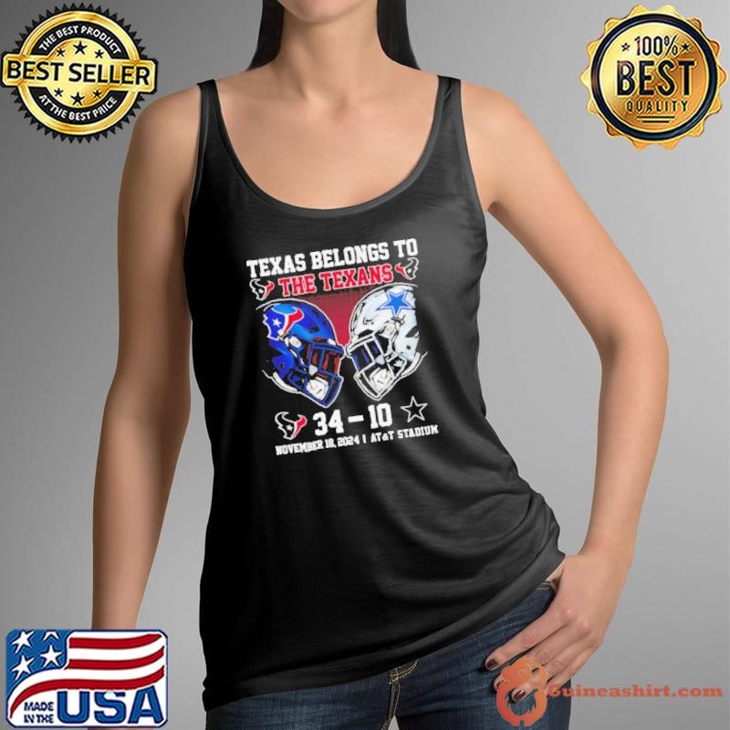 Texas belongs to the Texans November 18 2024 Texans vs Cowboys score Christmas shirt