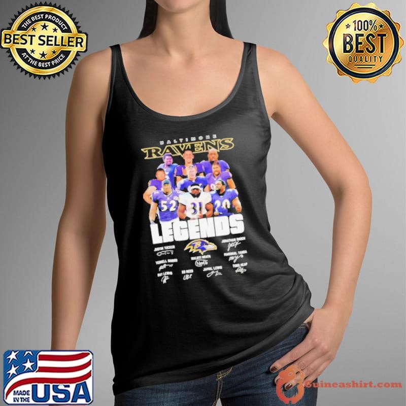 The Baltimore Ravens legends name and signatures shirt