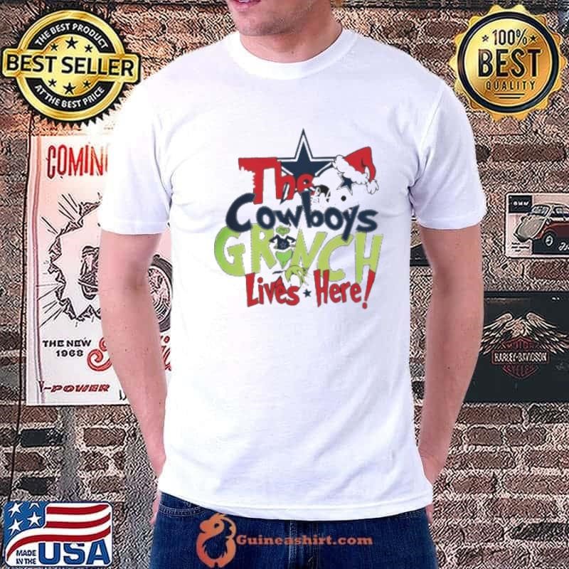 The Dallas Cowboys Grinch Lives Here Christmas Unisex