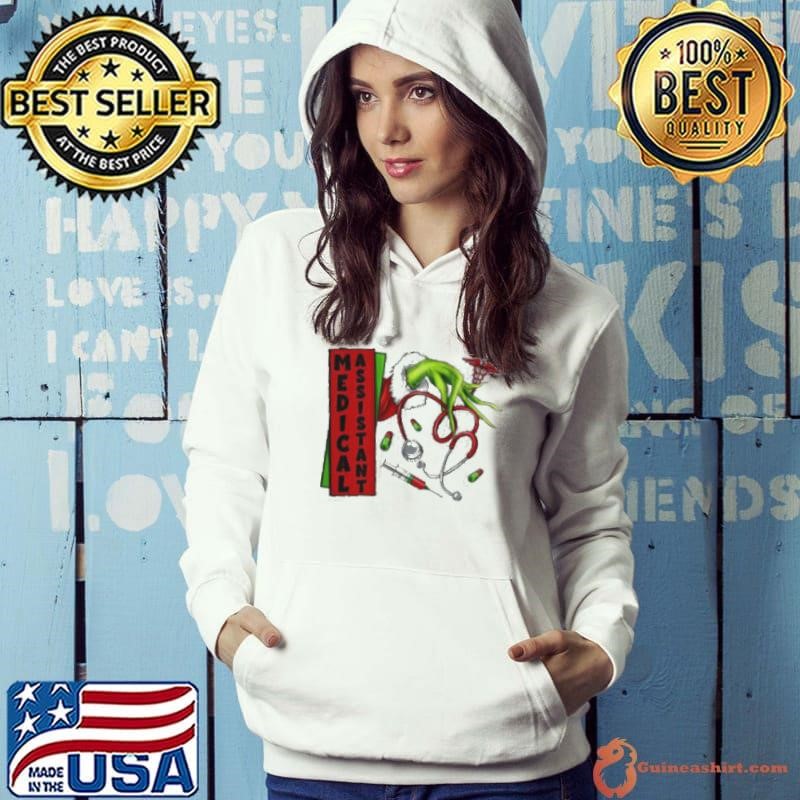The Grinch Hand Hold Stethoscope Medical Assistant Christmas 2024 Shirt