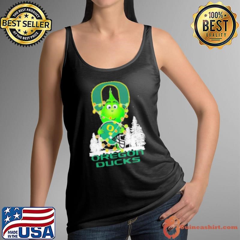 The Grinch Hug Oregon Ducks Helmet Christmas Shirt