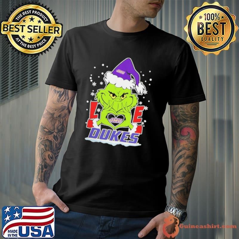 The Grinch Love Heart 2024 James Madison Dukes Football Christmas Unisex