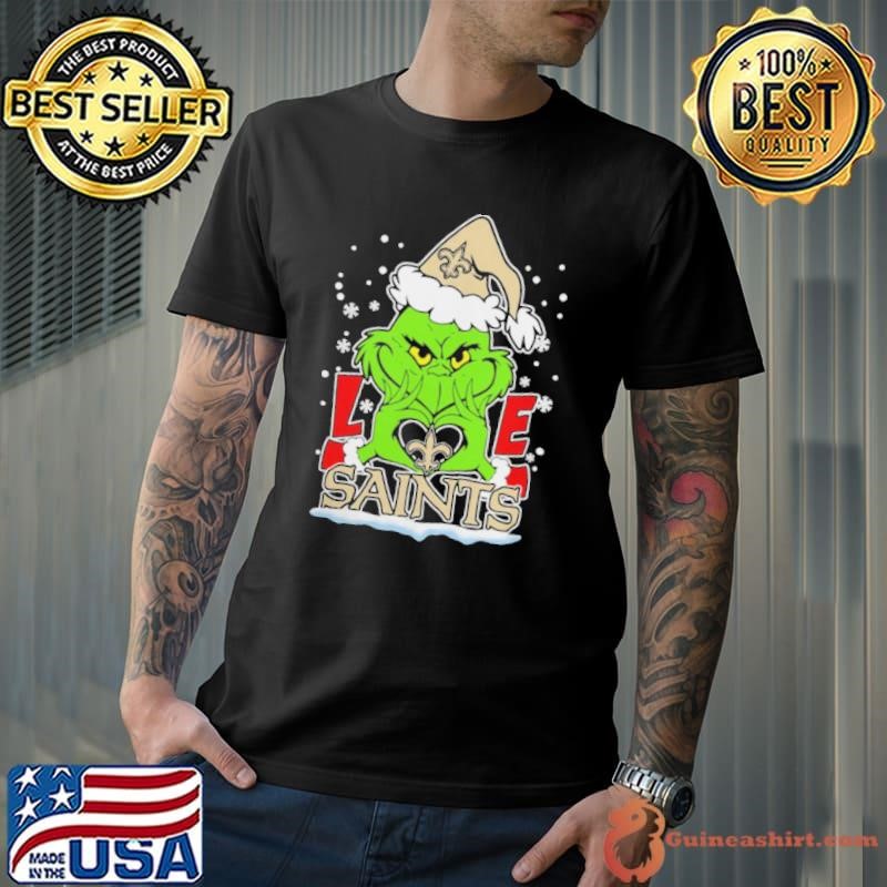 The Grinch Love Heart 2024 New Orleans Saints Football Christmas Unisex