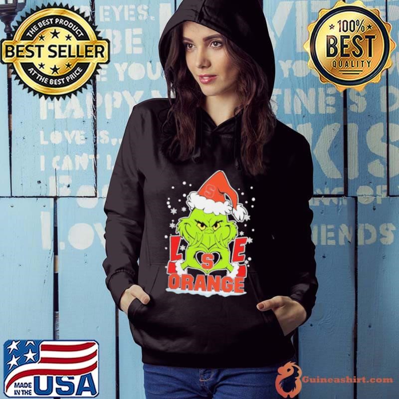 The Grinch Love Heart 2024 Syracuse Orange Football Christmas Hoodie