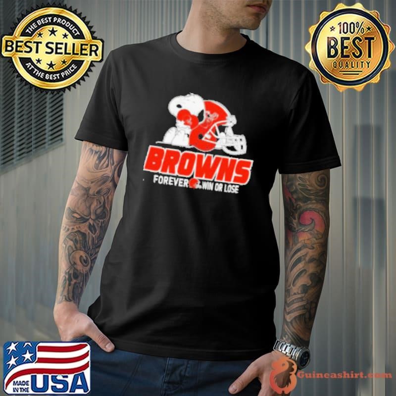 The Peanuts Movie Snoopy X Cleveland Browns Forever Win Or Lose Shirt