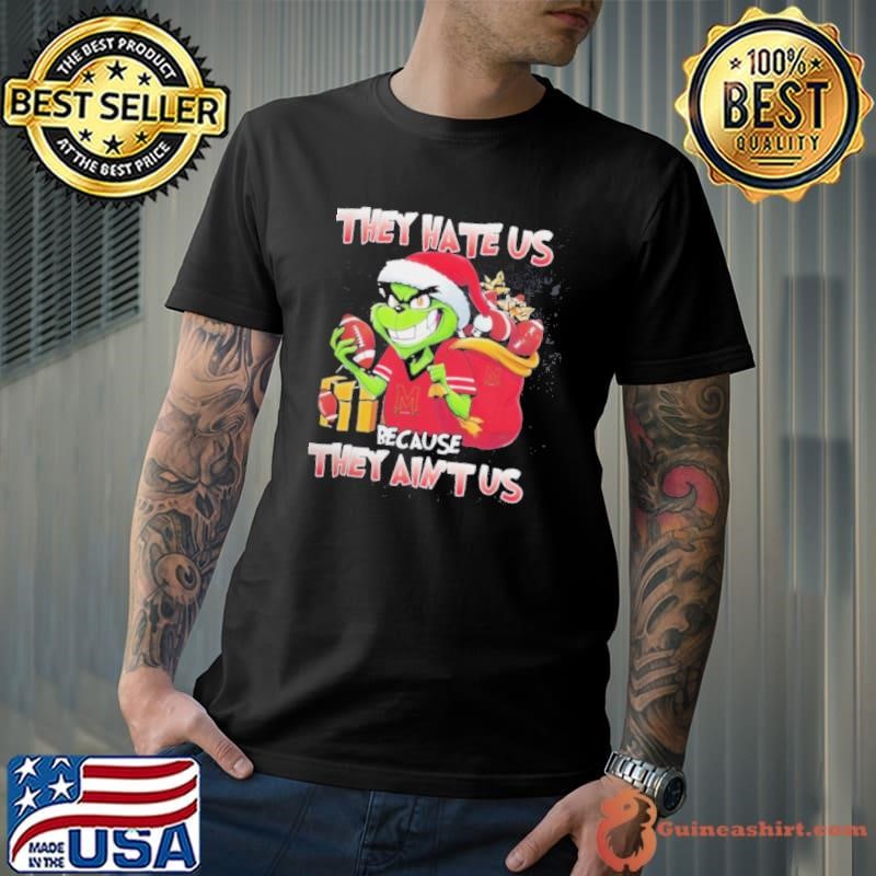 They Hate Us Because They Ain’t Us Grinch Vs Maryland Terrapins Football Christmas Unisex