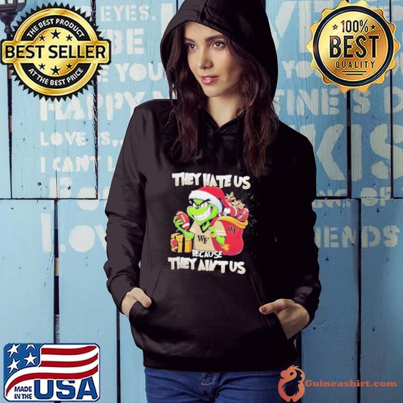 They Hate Us Because They Ain’t Us Grinch X Wake Forest Demon Deacons Football Christmas Hoodie
