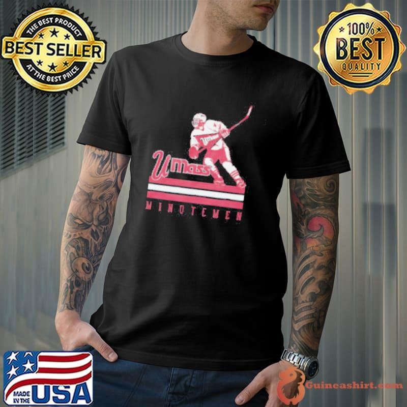 UMass Minutemen ice hockey player retro shirt