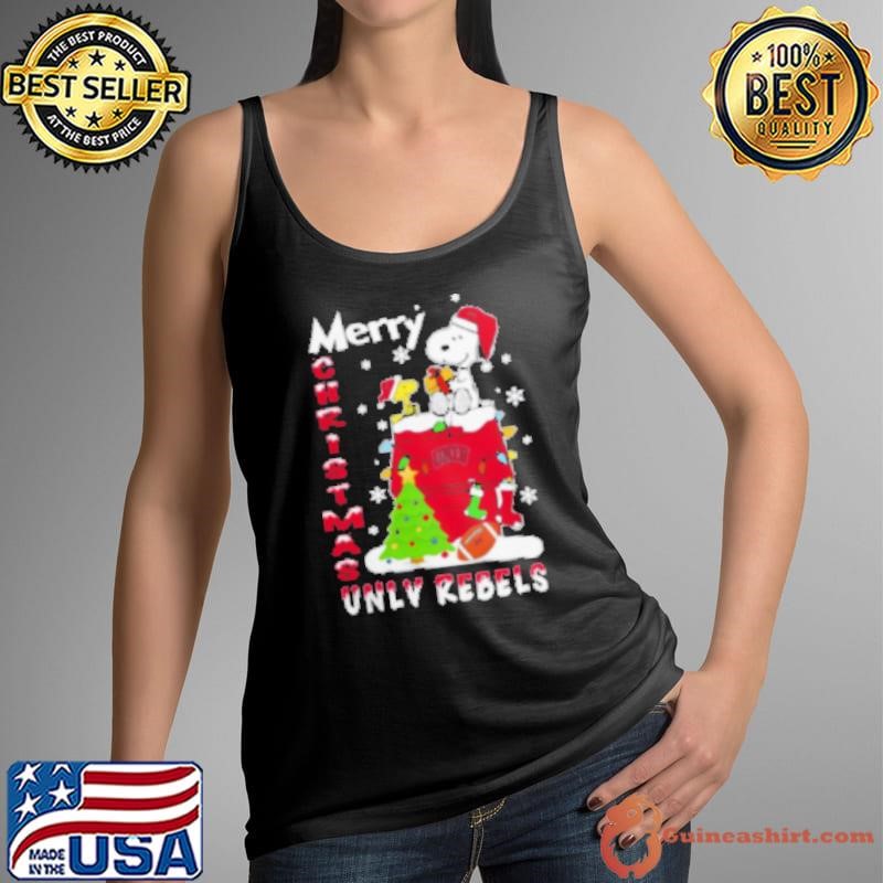 UNLV Rebels Snoopy And Woodstock Merry Christmas Tank Top
