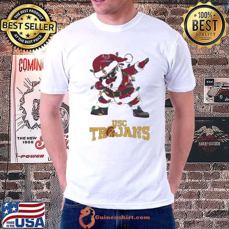 USC Trojans Dabbing Santa Claus Ugly Christmas Light shirt