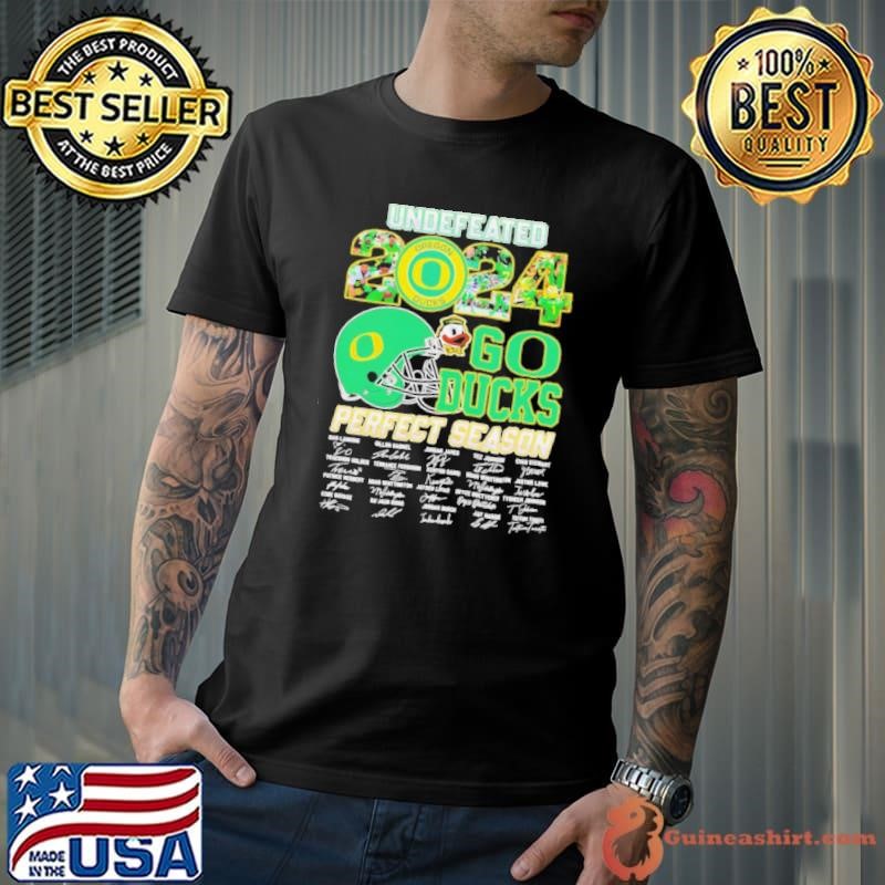 Undefeated 2024 go Oregon Ducks perfect season signatures Unisex