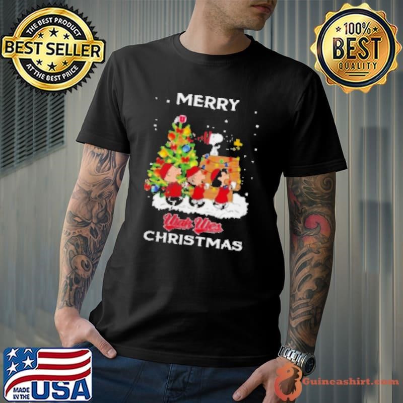 Utah Utes X Snoopy And Friends Merry Christmas 2024 Shirt