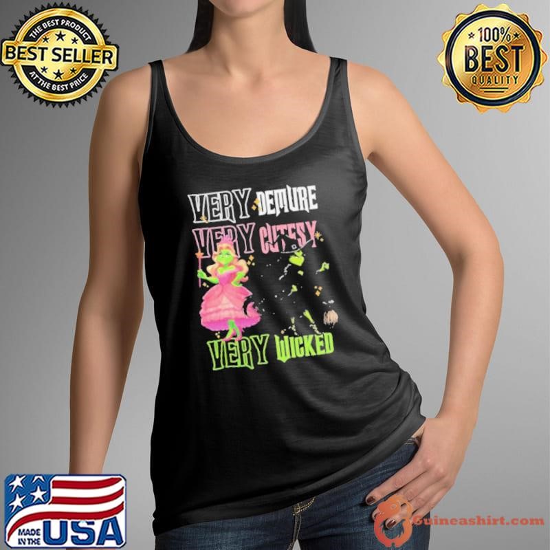 Very Demure Very Cutesy Very Wicked Grinch Christmas Shirt