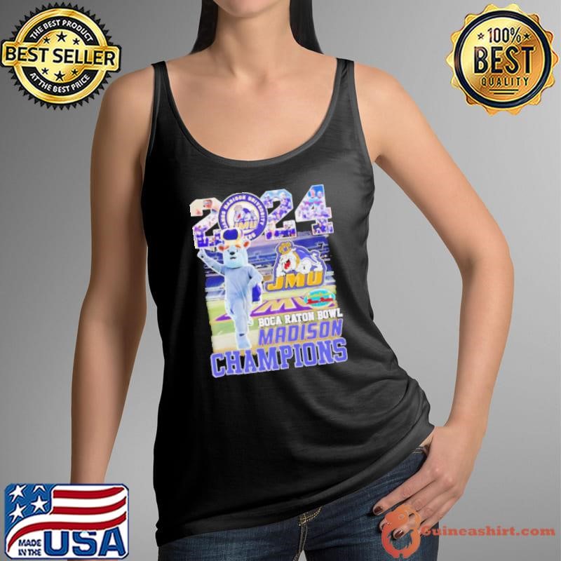 2024 Boca Raton Bowl Champions James Madison Dukes mascot Tank Top