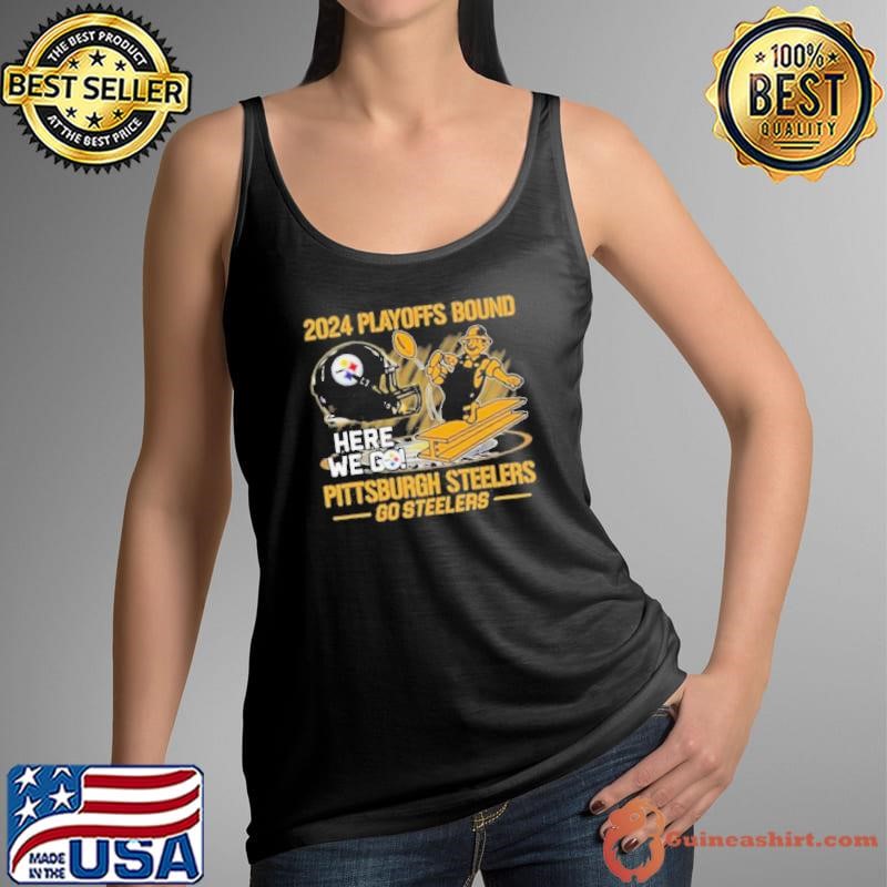 2024 Playoffs Bound Pittsburgh Steelers Go Steelers Helmet Tank Top
