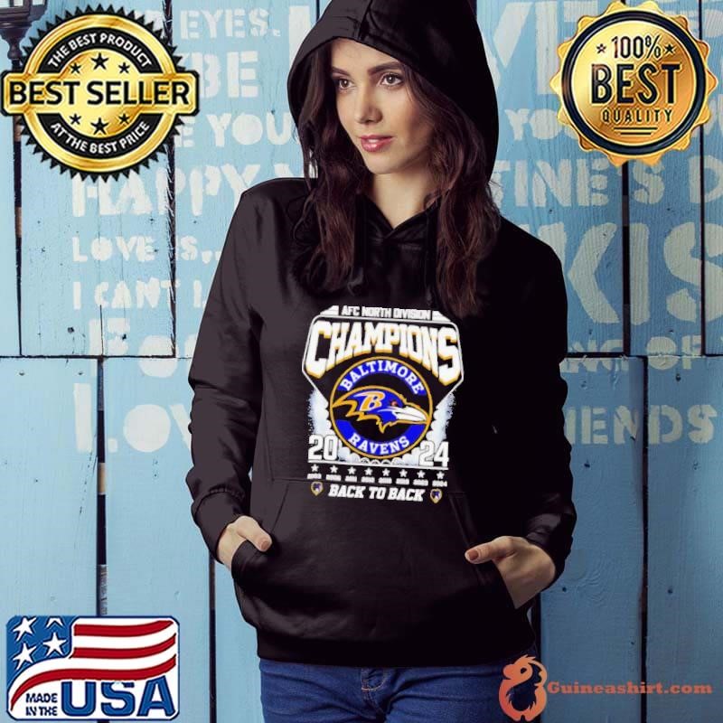 AFC North Division Champions 2024 back to back Baltimore Ravens Hoodie