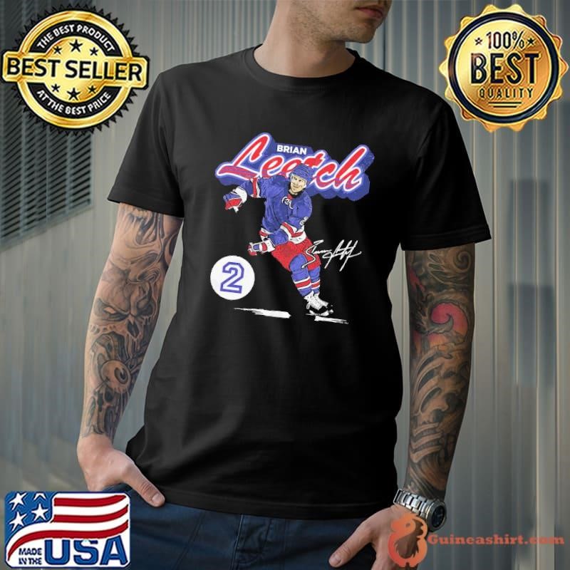 American former professional ice hockey defenseman brian leetch retro T-Shirt