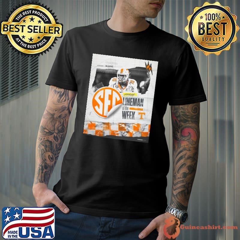 Andrej Karic Tennessee Volunteers SEC Offensive Lineman Of The Week 2024 Poster Unisex
