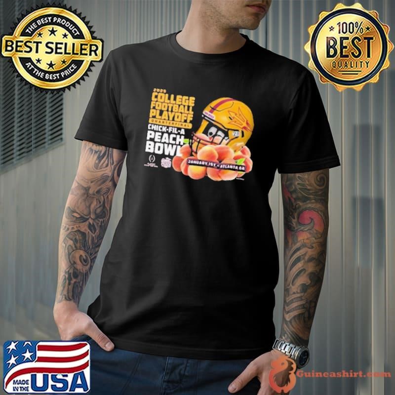 Arizona State Sun Devils 2024 CFP Quarter Final Bound Chick Fil A Peach Bowl Helmet Shirt
