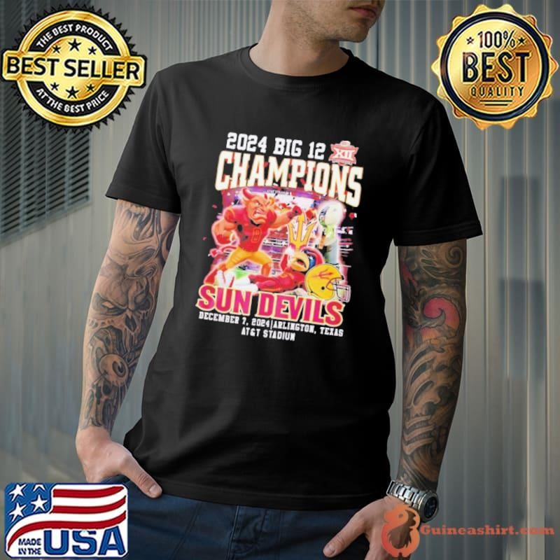 Arizona State Sun Devils NCAA 2024 Big XII Champions Arlington Texas AT&T Stadium shirt