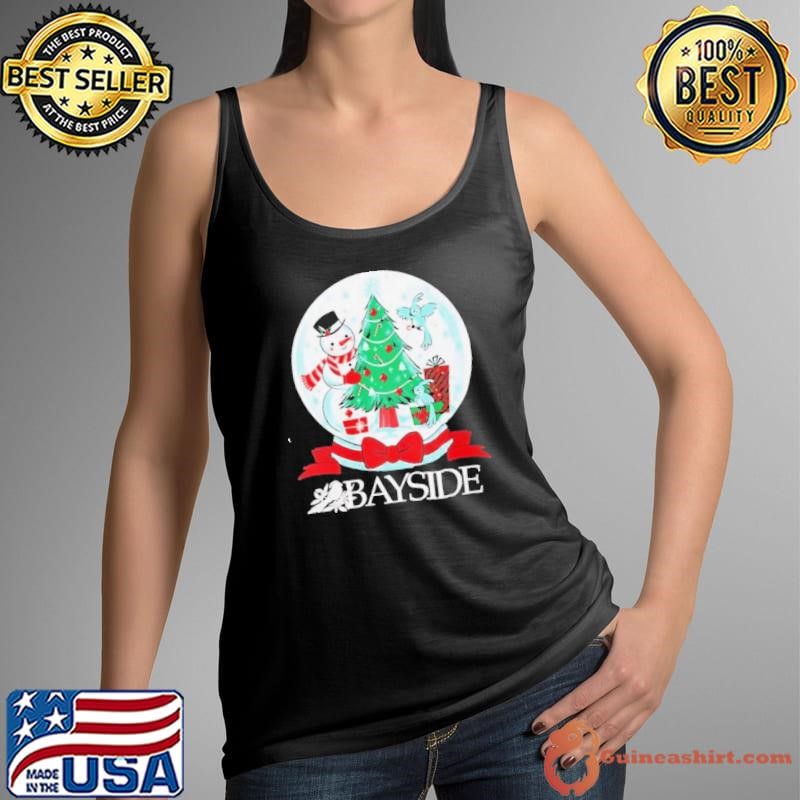 Bayside Snowglobe christmas Snowsman Bird Xmas Tree shirt