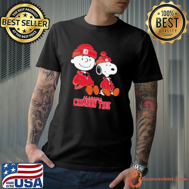 Charlie Brown And Snoopy Alabama Crimson Tider Shirt