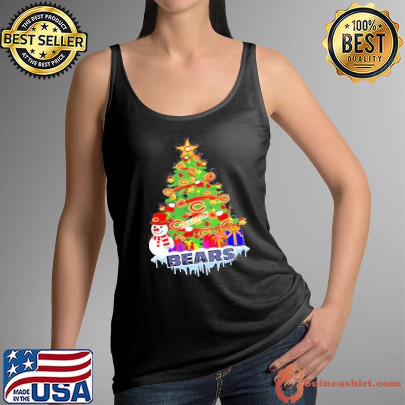 Chicago Bears Logo Snowman Christmas Tree Shirt