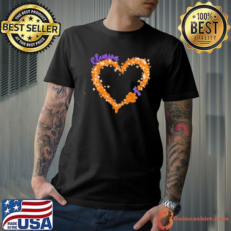 Clemson Tigers pride big hearts with the Tigers logo shirt