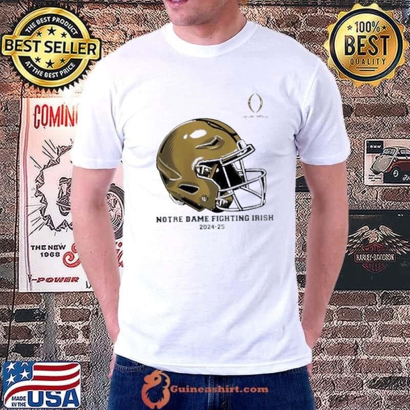 College Football Playoff 2025 Notre Dame Fighting Irish Helmet NCAA Division Unisex