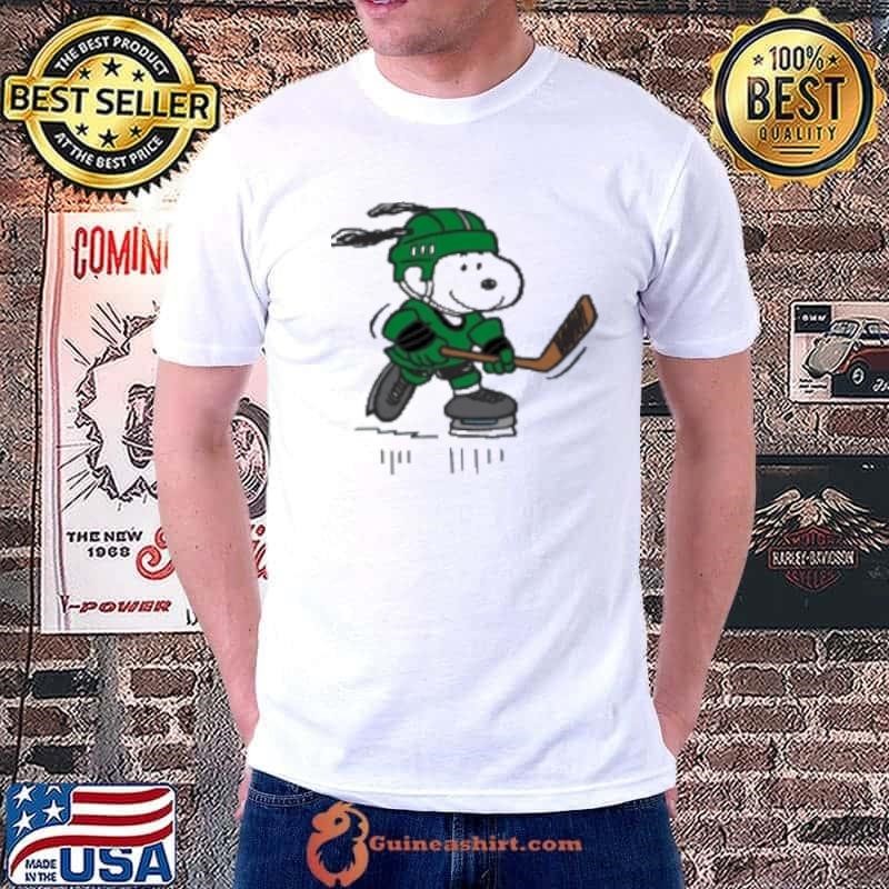 Dallas Stars Snoopy Hockey 2024 Christmas With Peanuts Shirt