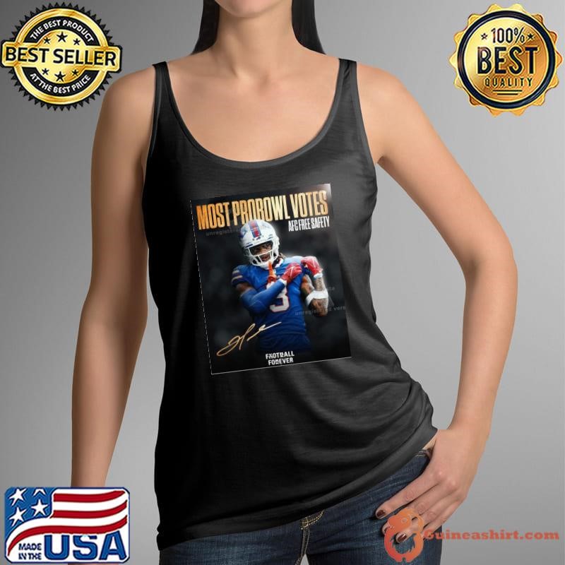 Damar Hamlin Buffalo Bills Most Pro Bowl Votes AFC Free Safety Signature Poster shirt