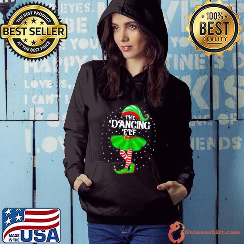 Dancing Elf Christmas Family Matching Women Girls Xmas Dance Hoodie
