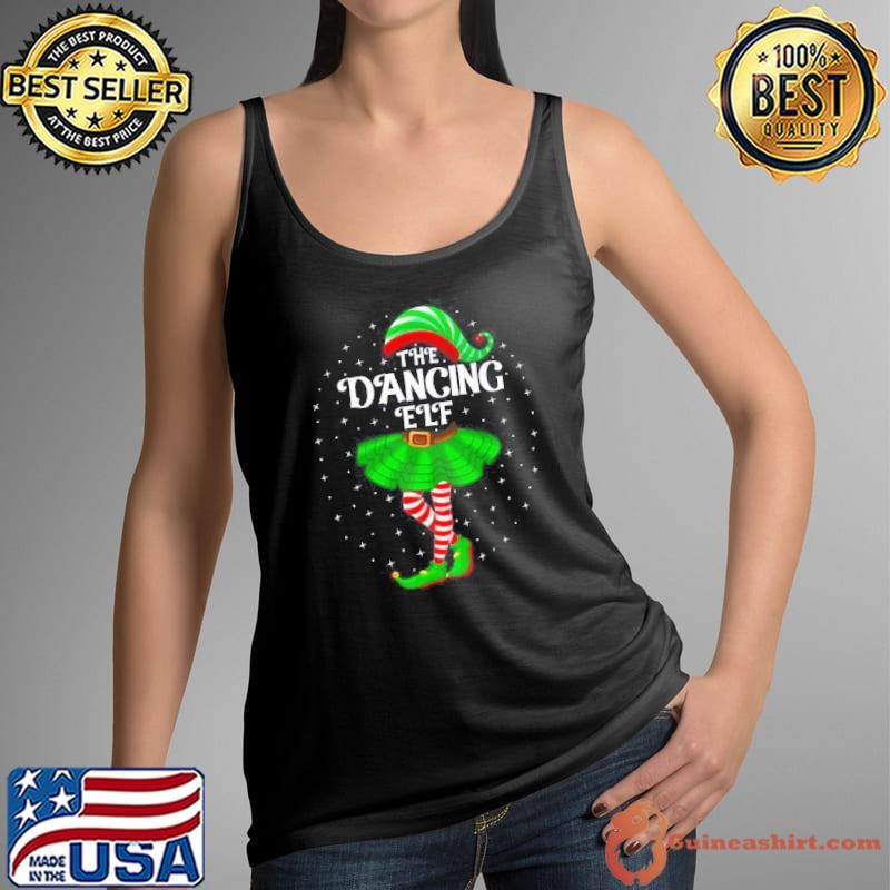 Dancing Elf Christmas Family Matching Women Girls Xmas Dance Shirt